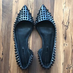 Zara studded leather flats size 41 (11)